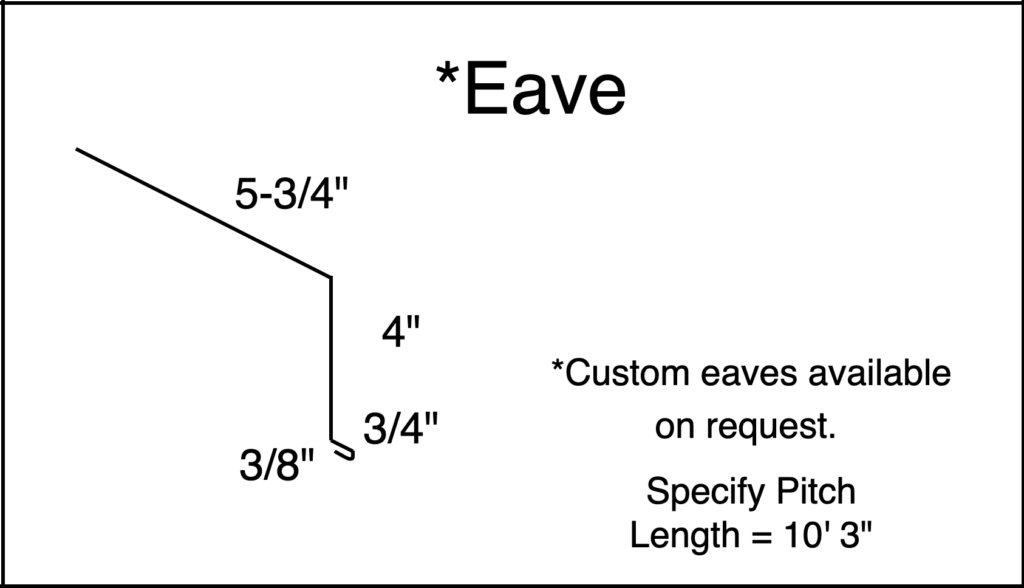 Eave PBR Panel Metal Trim