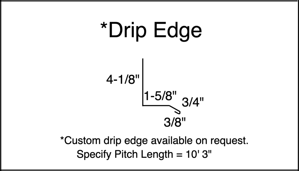 PBR Panel Drip Edge Metal Trim